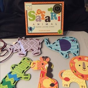 Animal shaped lacing cards